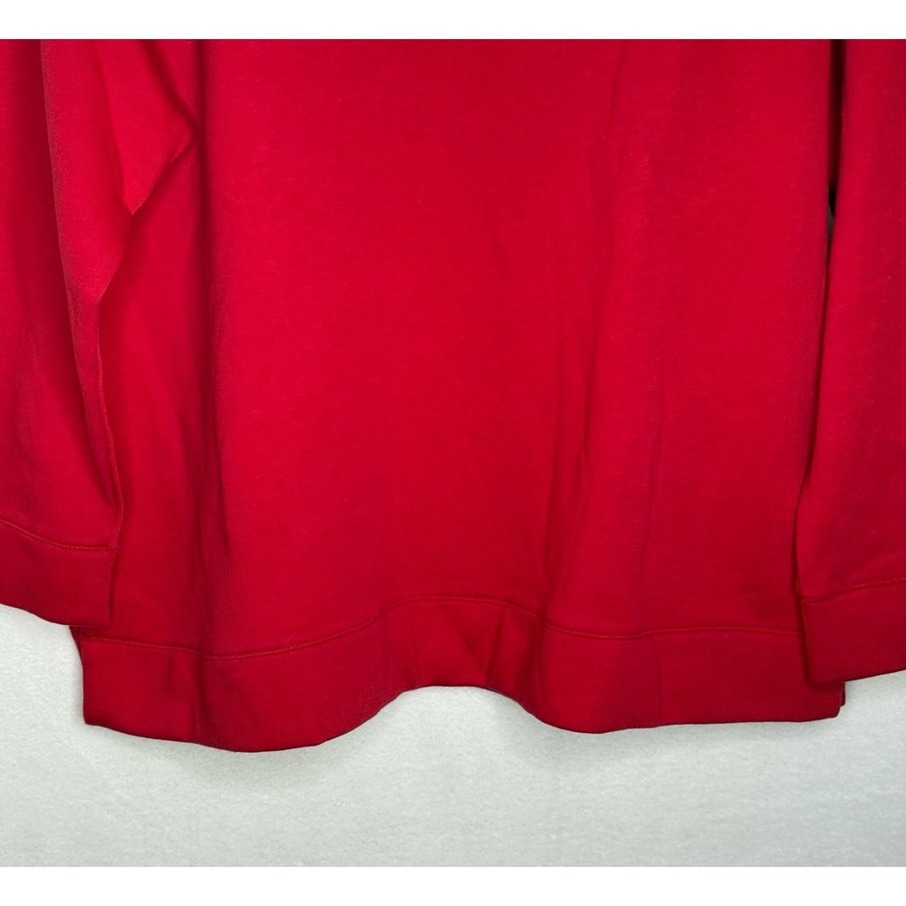 NWT Talbots Soiree Embellished Sweatshirt Red Rhinestone Plus Sz 1X Cozy Holiday - Picture 8 of 12